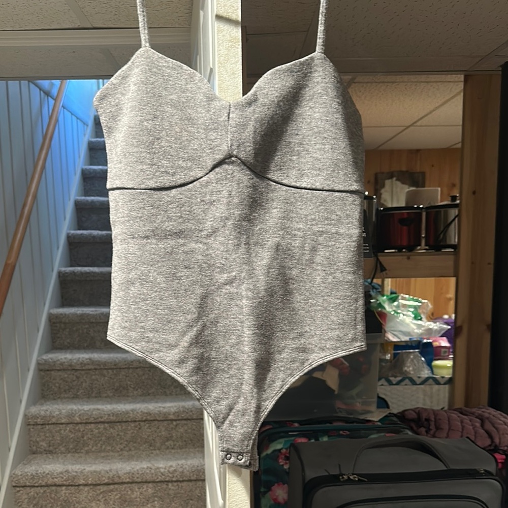 Gray Women’s One Piece Bodysuit